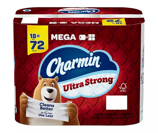 Charmin Ultra Strong Toilet Paper 18 Mega Roll, 242 Sheets Per Roll- FREE SHIPPING